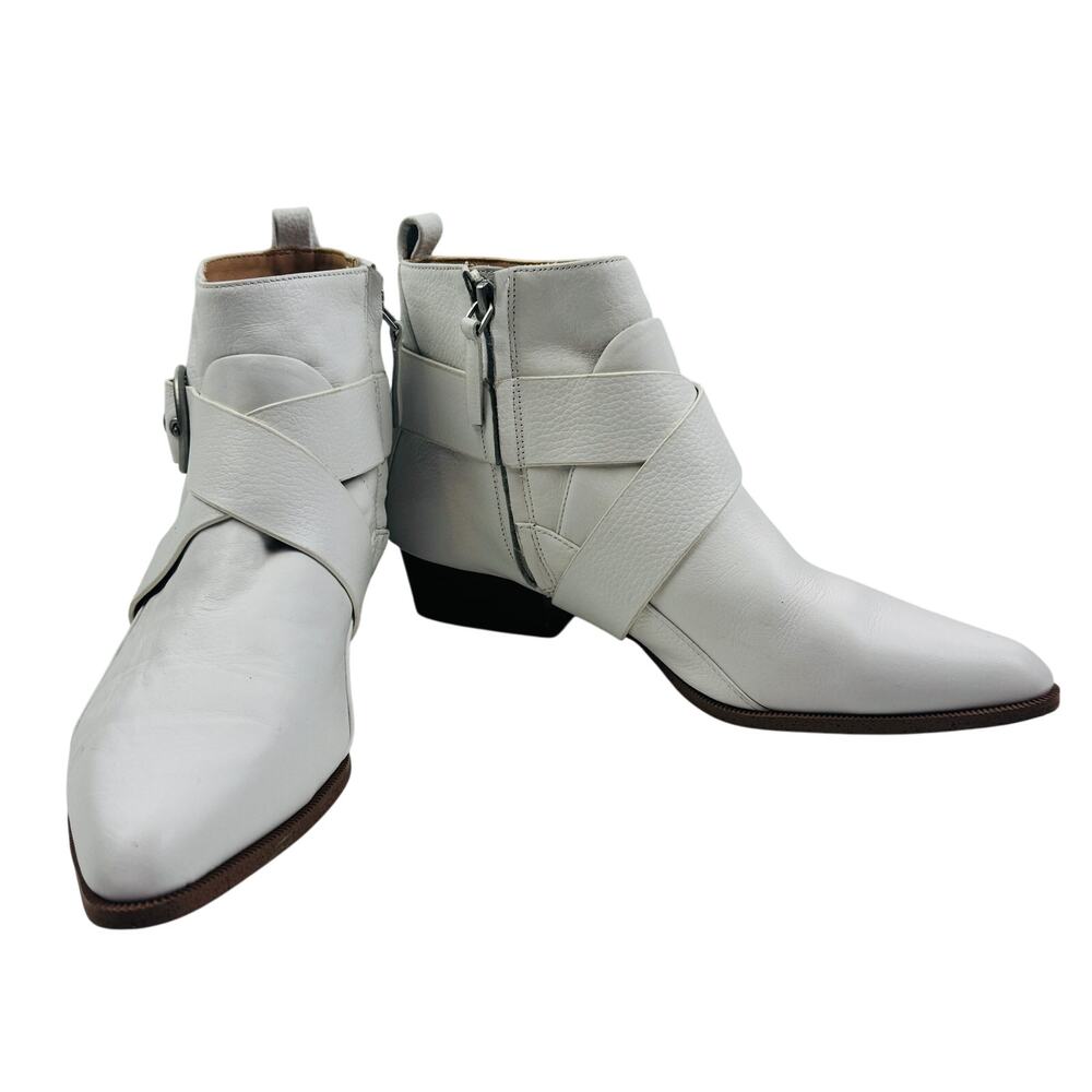 Joe's Jeans Scout Leather Pointed Toe Edgy Western Ankle Boots Women's Size 7.5